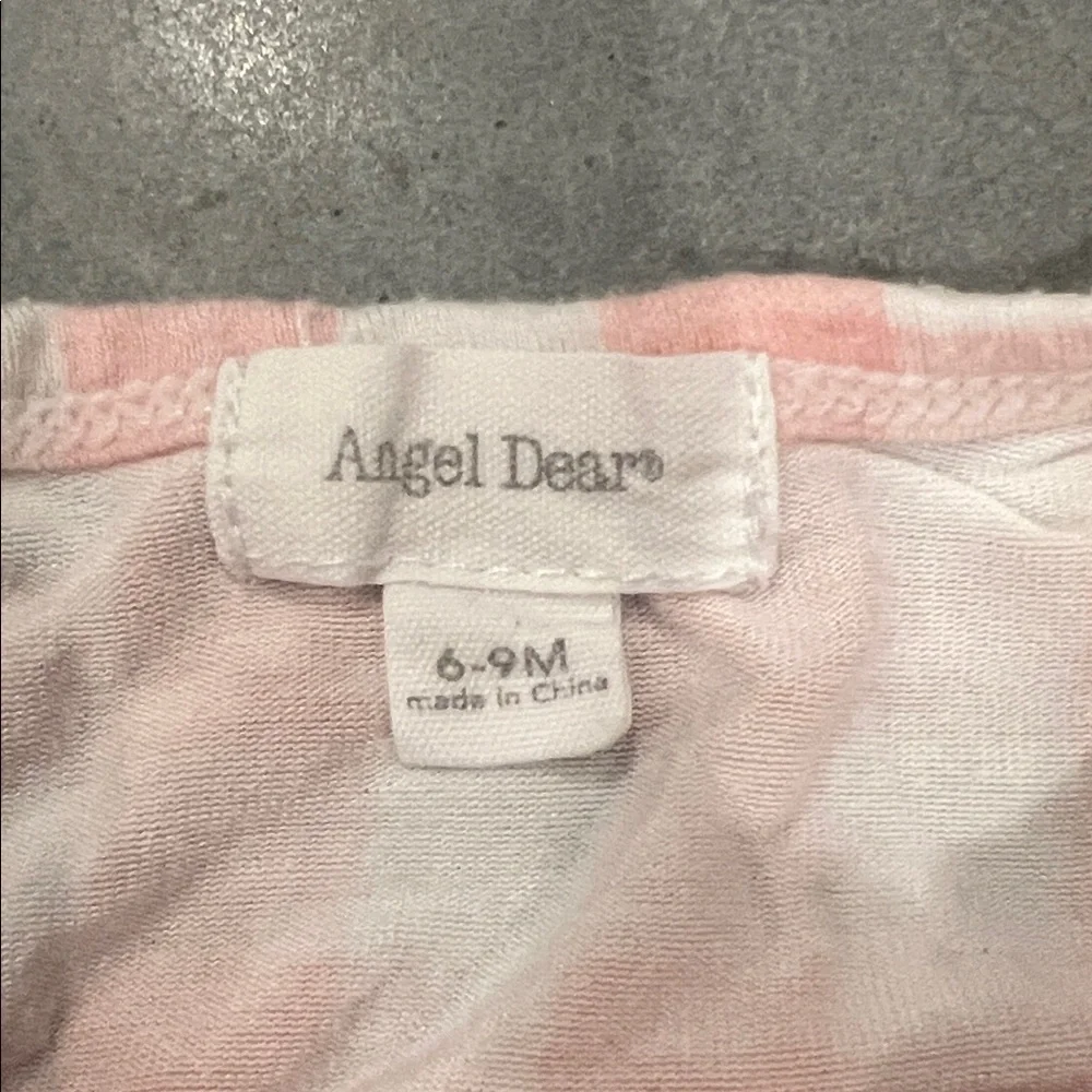 Angel deal Pink Gingham Footed One-Piece Pajamas (6-9 months)